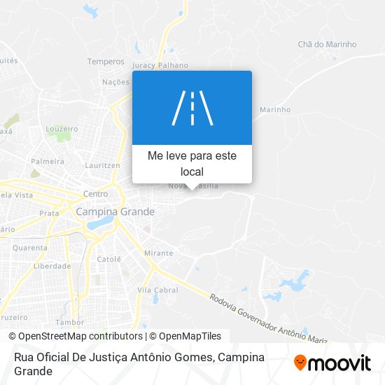 Rua Oficial De Justiça Antônio Gomes mapa