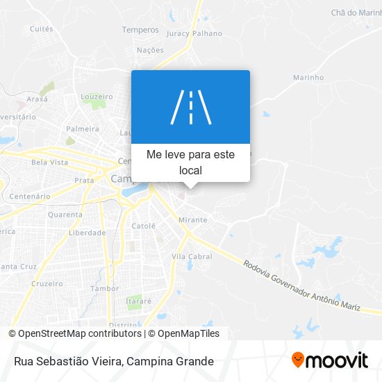 Rua Sebastião Vieira mapa