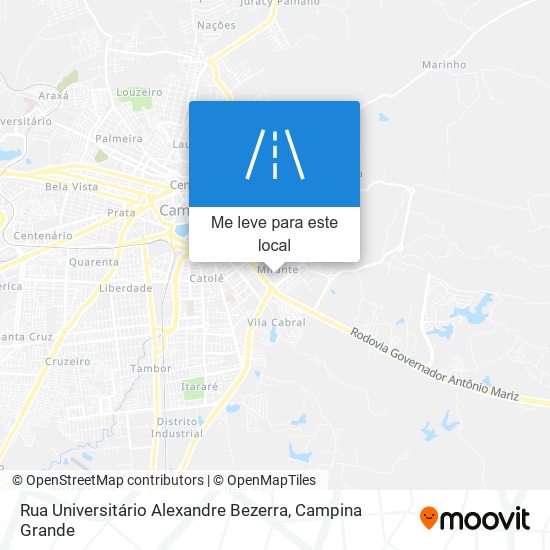 Rua Universitário Alexandre Bezerra mapa