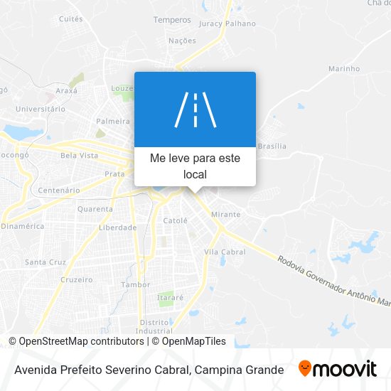 Avenida Prefeito Severino Cabral mapa