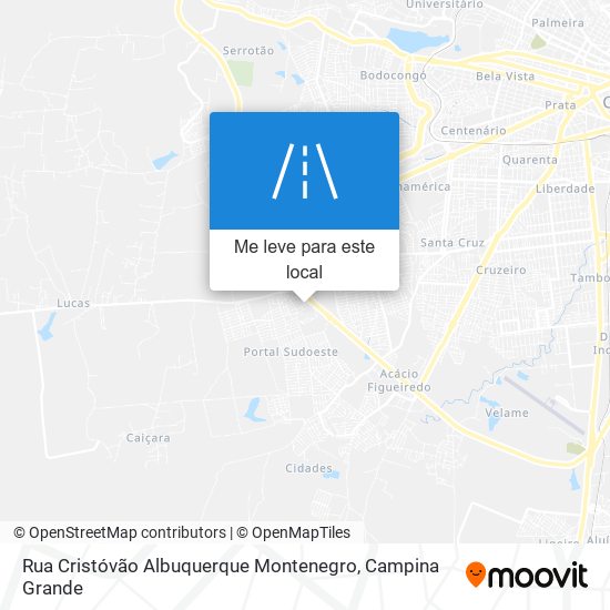 Rua Cristóvão Albuquerque Montenegro mapa