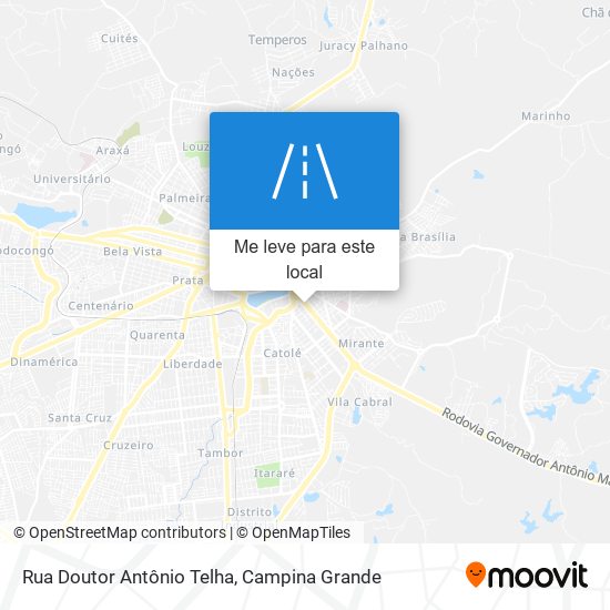 Rua Doutor Antônio Telha mapa