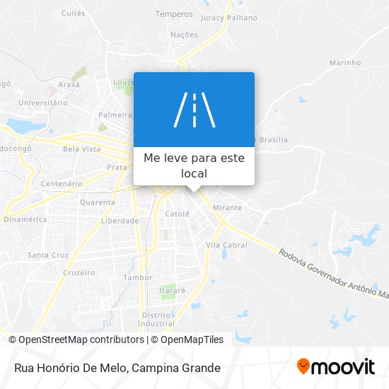 Rua Honório De Melo mapa