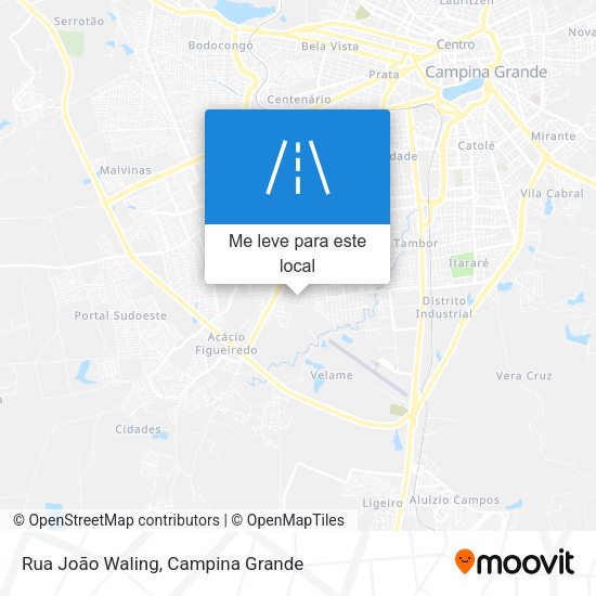 Rua João Waling mapa