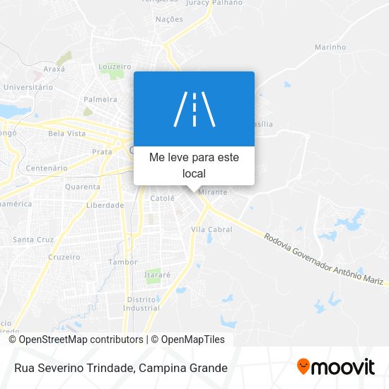 Rua Severino Trindade mapa