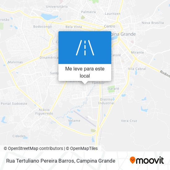 Rua Tertuliano Pereira Barros mapa