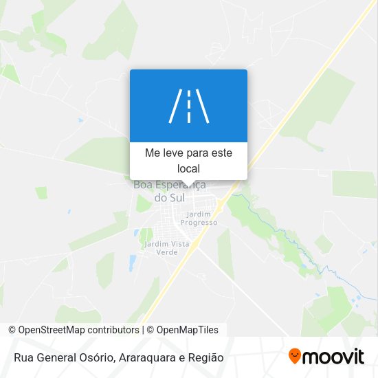 Rua General Osório mapa
