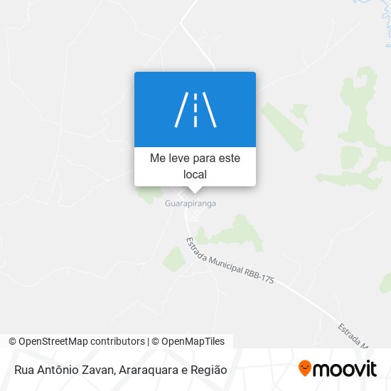 Rua Antônio Zavan mapa