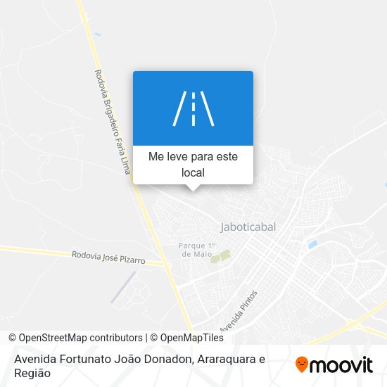Avenida Fortunato João Donadon mapa