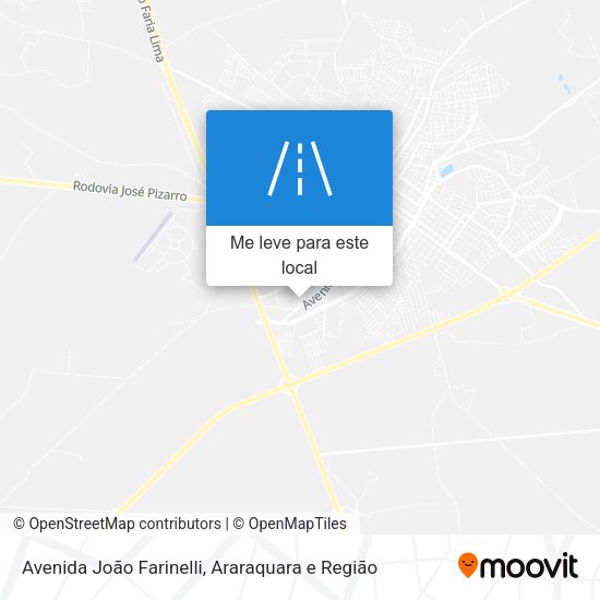 Avenida João Farinelli mapa