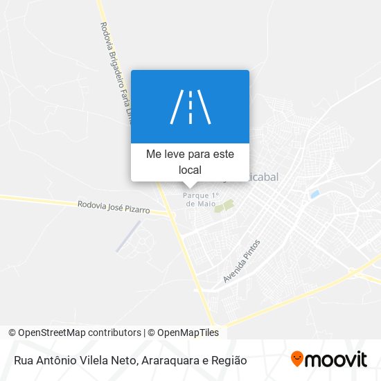 Rua Antônio Vilela Neto mapa