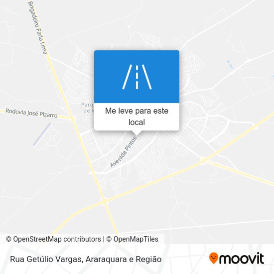 Rua Getúlio Vargas mapa
