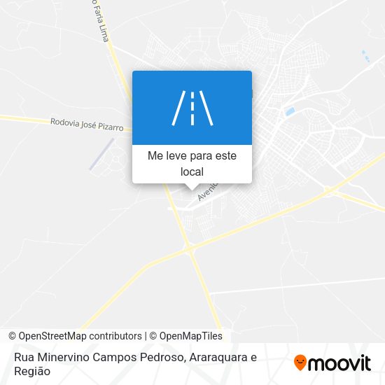 Rua Minervino Campos Pedroso mapa