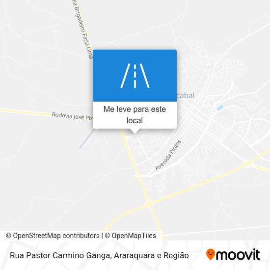 Rua Pastor Carmino Ganga mapa