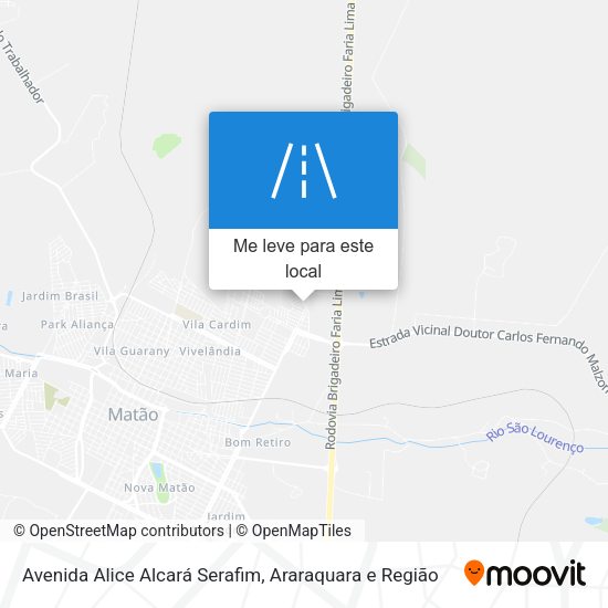 Avenida Alice Alcará Serafim mapa
