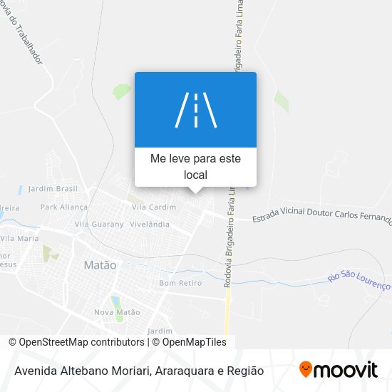Avenida Altebano Moriari mapa