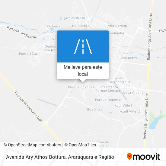 Avenida Ary Athos Bottura mapa