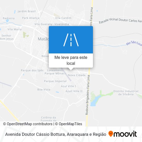 Avenida Doutor Cássio Bottura mapa