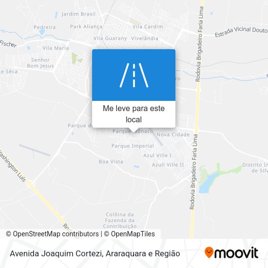 Avenida Joaquim Cortezi mapa