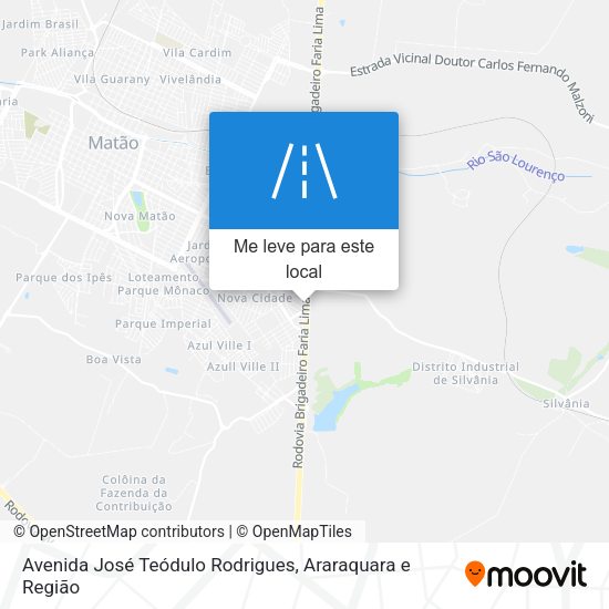 Avenida José Teódulo Rodrigues mapa