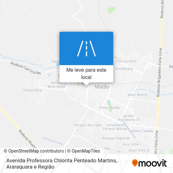 Avenida Professora Chlorita Penteado Martins mapa