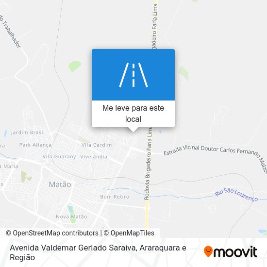 Avenida Valdemar Gerlado Saraiva mapa