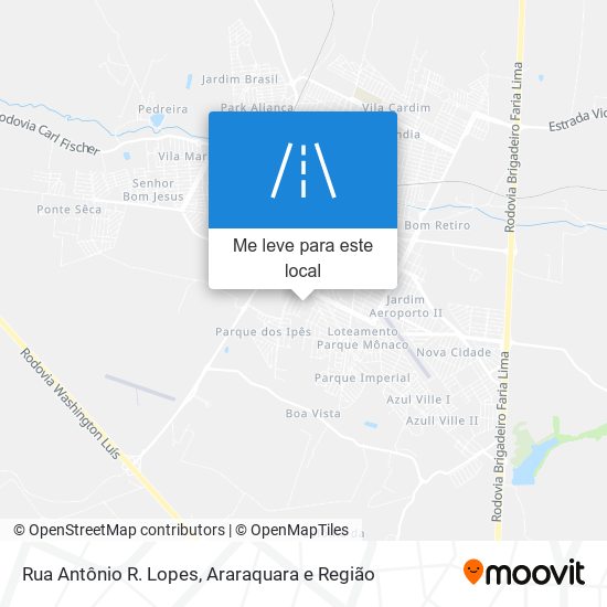 Rua Antônio R. Lopes mapa