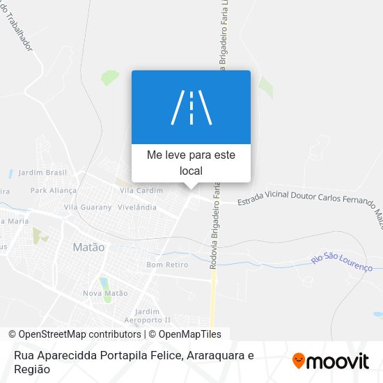 Rua Aparecidda Portapila Felice mapa