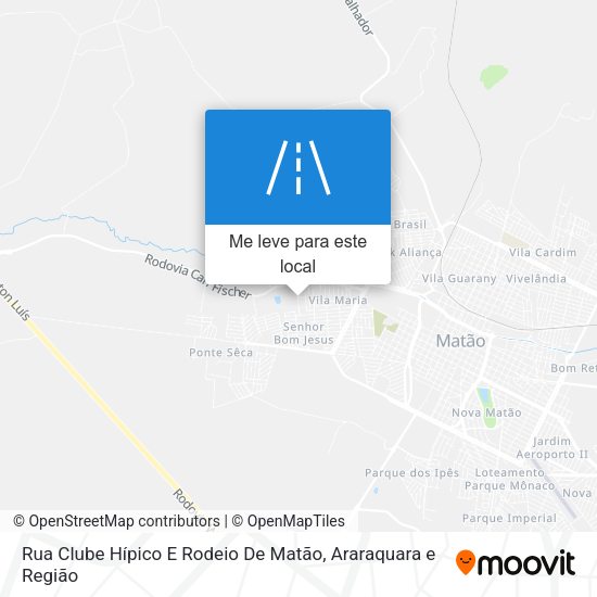 Rua Clube Hípico E Rodeio De Matão mapa