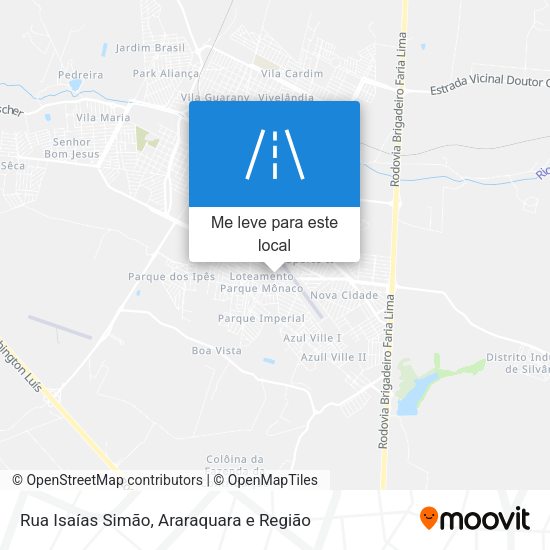 Rua Isaías Simão mapa