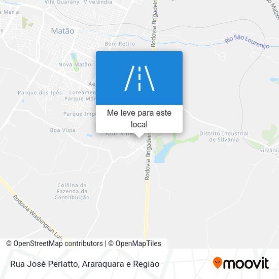 Rua José Perlatto mapa