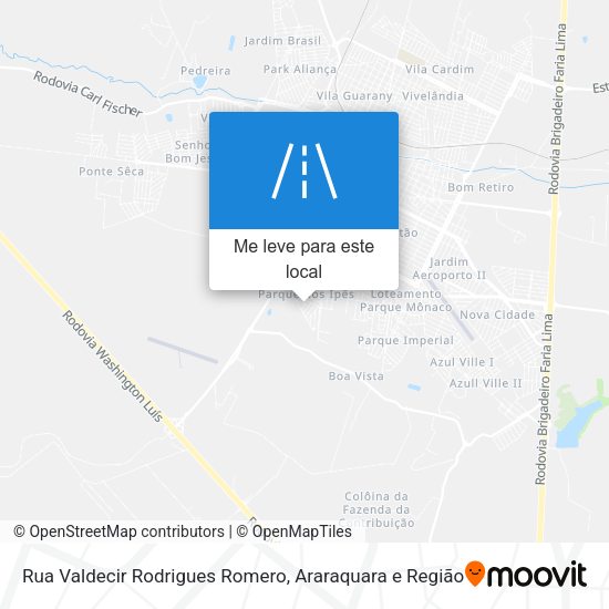 Rua Valdecir Rodrigues Romero mapa