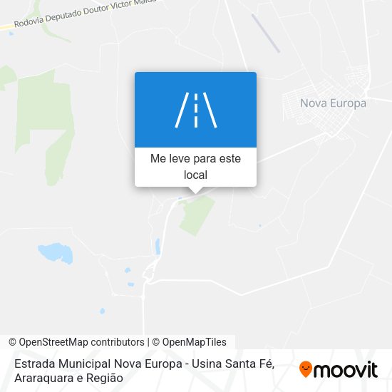 Estrada Municipal Nova Europa - Usina Santa Fé mapa