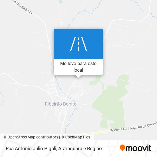 Rua Antônio Julio Pigali mapa