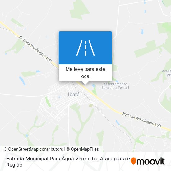 Estrada Municipal Para Água Vermelha mapa
