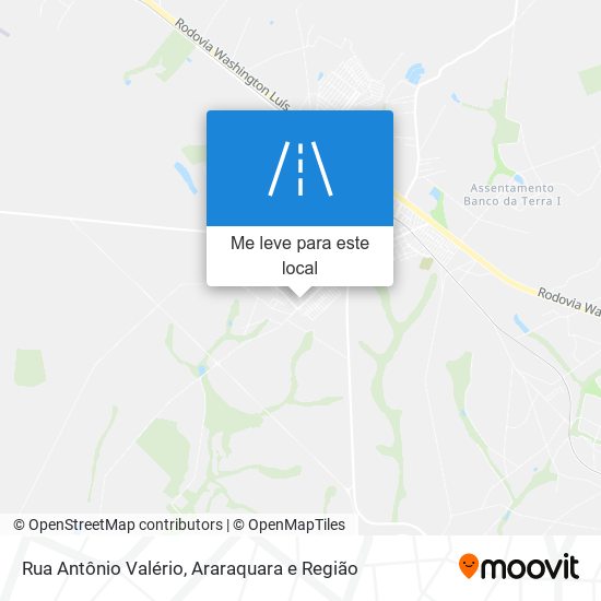 Rua Antônio Valério mapa