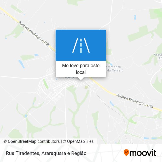 Rua Tiradentes mapa