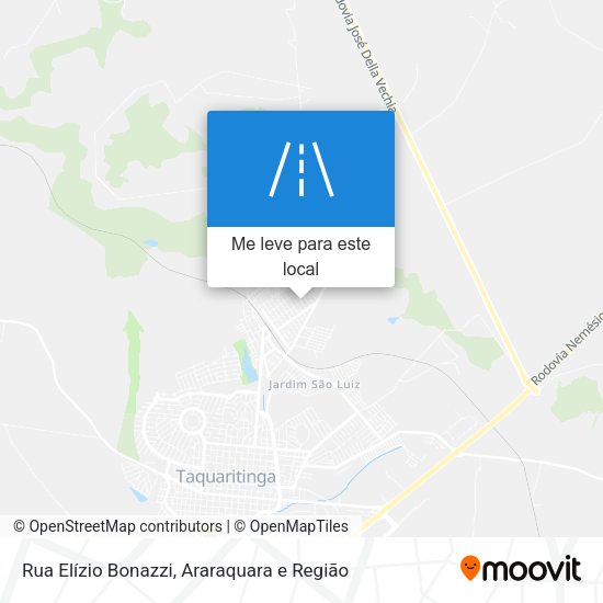 Rua Elízio Bonazzi mapa