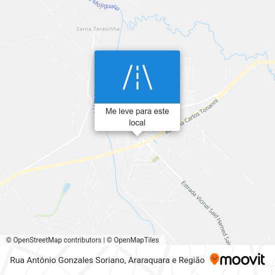 Rua Antônio Gonzales Soriano mapa
