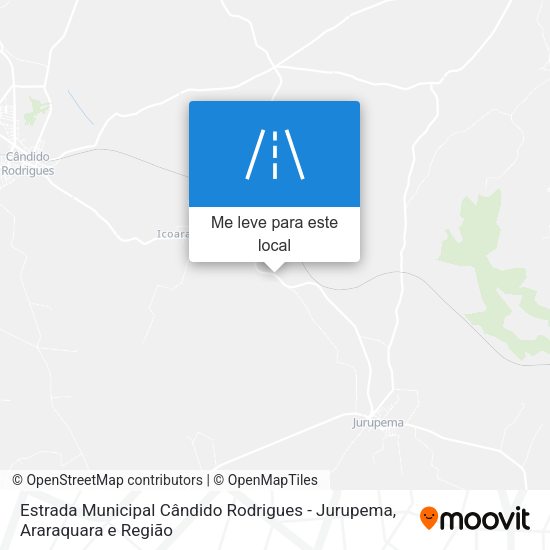 Estrada Municipal Cândido Rodrigues - Jurupema mapa
