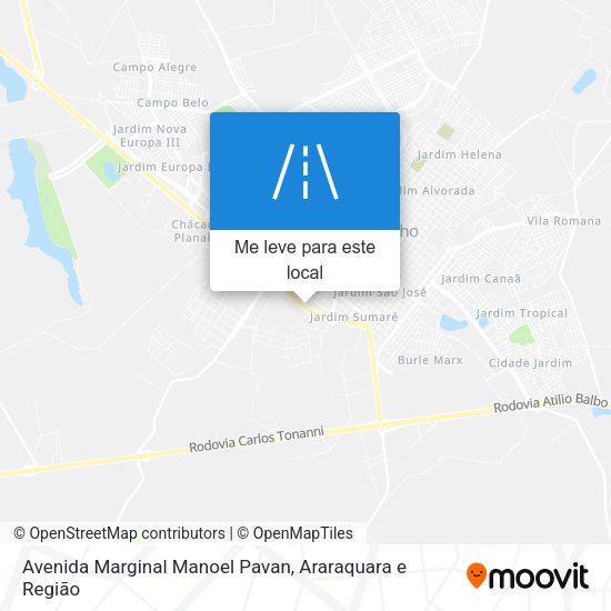 Avenida Marginal Manoel Pavan mapa
