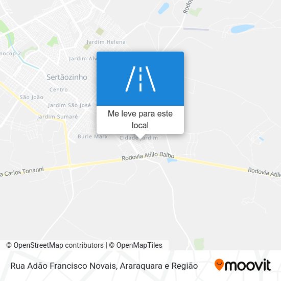 Rua Adão Francisco Novais mapa