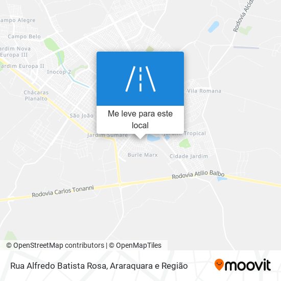 Rua Alfredo Batista Rosa mapa