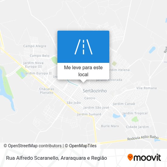Rua Alfredo Scaranello mapa