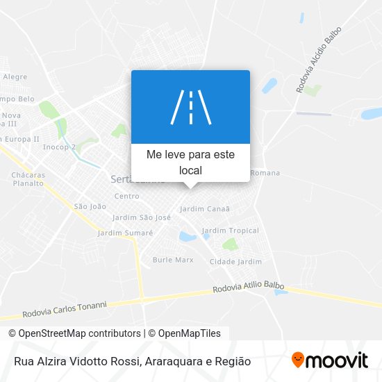 Rua Alzira Vidotto Rossi mapa