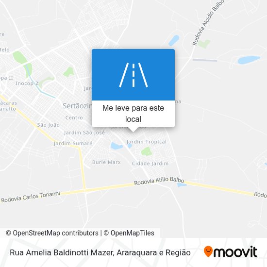 Rua Amelia Baldinotti Mazer mapa