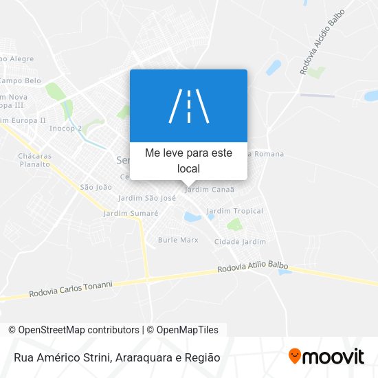 Rua Américo Strini mapa