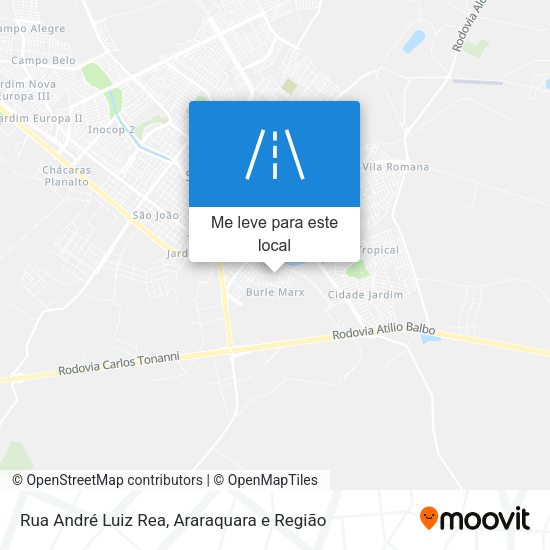 Rua André Luiz Rea mapa