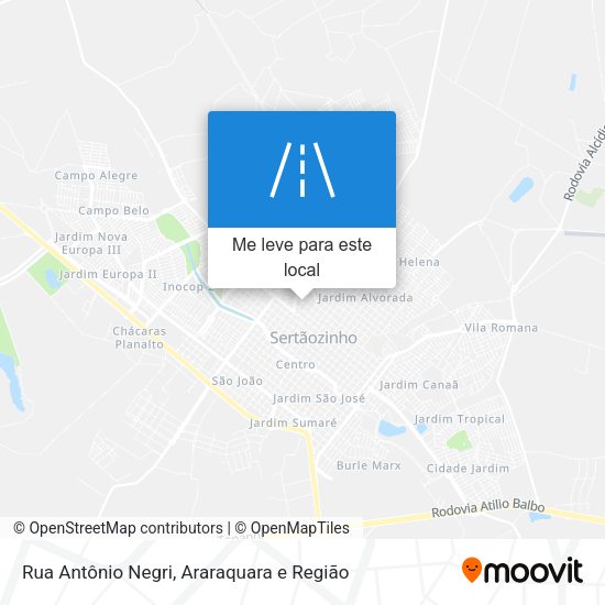Rua Antônio Negri mapa