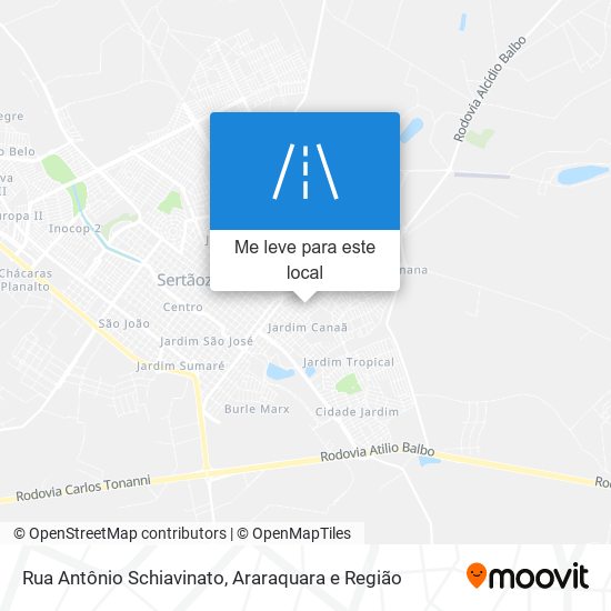 Rua Antônio Schiavinato mapa